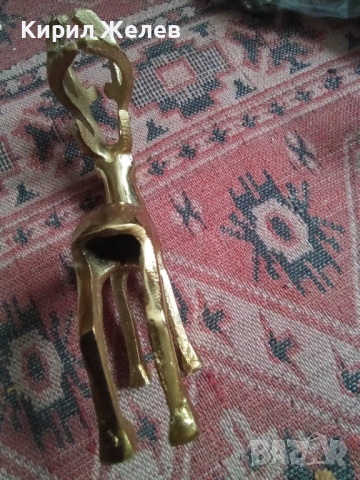 Бронзова фигурка на елен 53663, снимка 5 - Антикварни и старинни предмети - 53392695