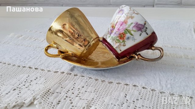 Две чашки за кафе с една чинийка, снимка 6 - Чаши - 35687318