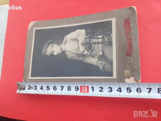 Снимка Царство България Битоля подпоручик Куман Тенев картон, снимка 3 - Антикварни и старинни предмети - 53366071