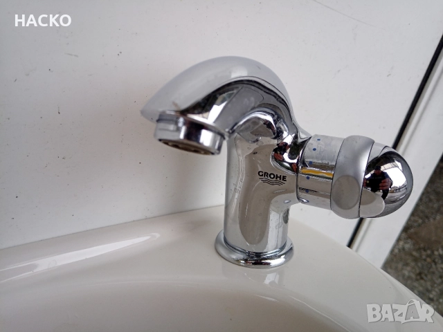 Малка Порцеланова Мивка с Батерия GROHE Внос от Анлия, снимка 4 - ВИК - 51499591