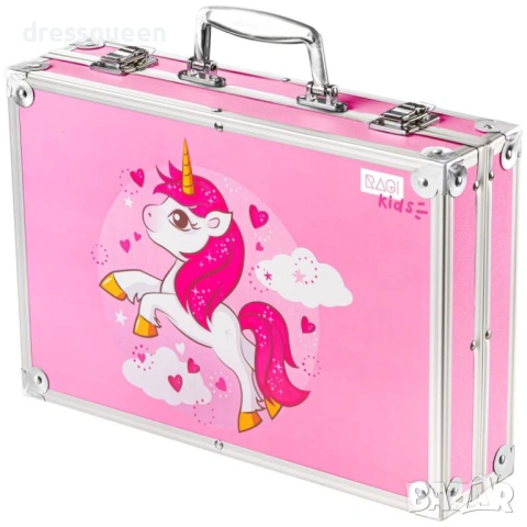 4723 Луксозен арт комплект в розово куфарче 145 части с пастели, водни бои и аксесоари за безкрайно, снимка 3 - Рисуване и оцветяване - 53778467