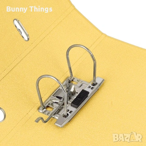 Папка класьор за офис архивиране, с 2 ринга, Жълта 29x7x32см, снимка 2 - Ученически пособия, канцеларски материали - 53409680