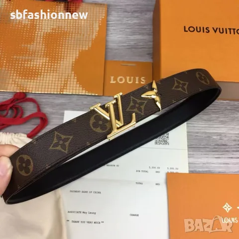 Louis Vuitton дамски колан естествена кожа в кутия, снимка 2 - Колани - 56241025