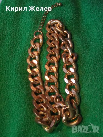 МАСИВЕН ДЕБЕЛО ПОЗЛАТЕН ЛАНЕЦ ВЕРИЖКА СИНДЖИР КЮСТЕК от НЕРЪЖ СТОМАНА ЗДРАВА КЛАСИЧЕСКА ПЛЕТКА 31400, снимка 3 - Колиета, медальони, синджири - 37995907