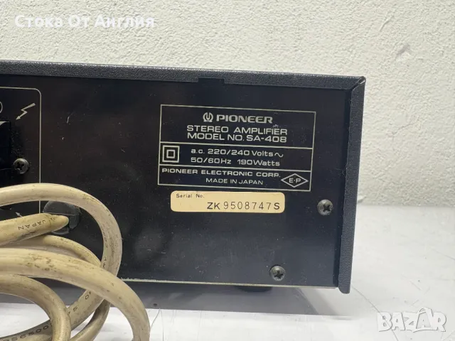 Усилвател - Pioneer SA-408, снимка 9 - Ресийвъри, усилватели, смесителни пултове - 49999413