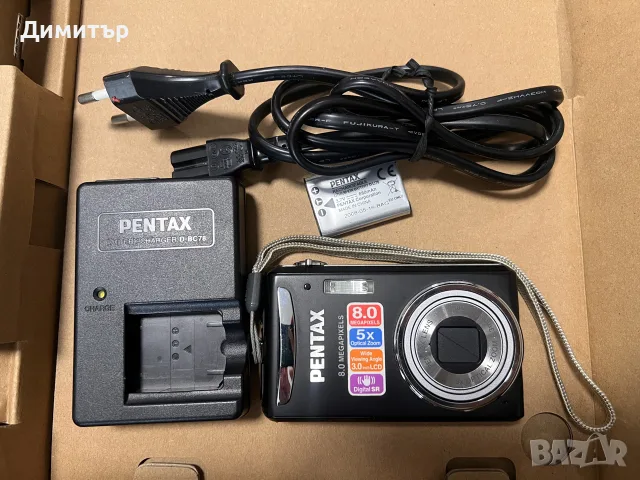 Фотоапарат Pentax Optio V20 Digital Camera - Black, снимка 2 - Фотоапарати - 56348590