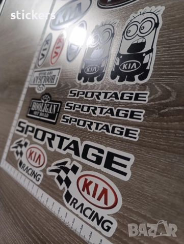 Стикери КИА Sportage KIA Stickers 17 бр. - лист А4, снимка 3 - Аксесоари и консумативи - 51433318