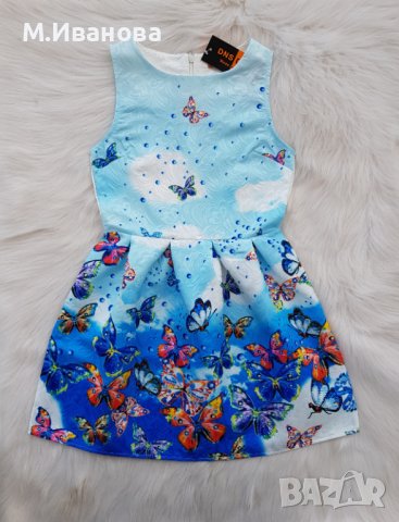 Детска рокля на пеперуди 10-12 години, снимка 6 - Детски рокли и поли - 40942015