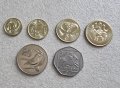 Монети . Кипър .1,2,5, 10 ,20 и 50 цента. 6 бройки.