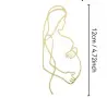 Бременна жена контур златен топер украса декор торта парти baby shower, снимка 5