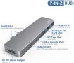 JCK USB C хъб 7 in 2, 4K HDMI, USB-C, Thunderbolt 3 PD 100W, 2 USB 3.0, SD/TF четец на карти, снимка 3