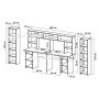 Бюро 208см. с надстройка за двама и 2 етажерки с плавни врати(код-0936), снимка 6