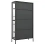 vidaXL Витрина, антрацит, 90x40x180 см, стомана и закалено стъкло, снимка 6