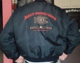 Винтидж оригинално черно бомбър яке на Harley-Davidson Owners Group (HOG)Хл, снимка 1