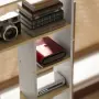 Компютърно бюро HOMCOM, бюро с отворени рафтове и отделения, снимка 9