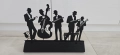Джаз музиканти–метал, дърво, 30см/ 40см, снимка 1