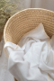 Babyly ленено одеяло пелена 100 х 100 см – бяло, снимка 2