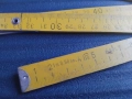 Стар дървен сгъваем български метър - качество от едно време, снимка 2