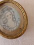 Антична викторианска ръчно рисувана миниатюра на френска притворна дама подписана , снимка 12
