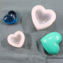 3D Заоблено сърце 3 размера силиконов молд форма декор фондан шоколад свещ гипс сапун калъп смола, снимка 6