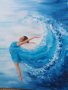 Балерина, Рисувана картина върху платно на подрамка , снимка 1 - Картини - 38788561