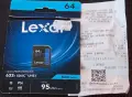 SD Карта: 64GB Lexar 633x - Неизползвана , снимка 5