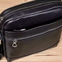 Мъжка елегантна, черна бутикова чанта /Селектирана естест. кожа -7% Промоция!, снимка 8