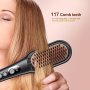 Нов Керамична йонна гореща четка гребен за изправяне на коса Жени Прическа, снимка 3