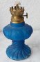 Лампи малки, газени: Стара синя газена лампа, красива и други малки лампа, стъклена газена лампа, снимка 6