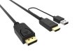 VCom Кабел HDMI M / Display Port M - 4K 2160p - CG599C-1.8m, снимка 1 - Кабели и адаптери - 41313875