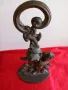 19 Век Викториански Бронзов Стопер за Врата , ХЕРУВИМ , Ангелче, снимка 3