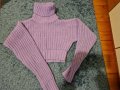 Лилав пуловер Паус, снимка 1 - Блузи с дълъг ръкав и пуловери - 39867021