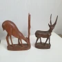 Стари дървени фигури на елени, снимка 9