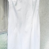 Бяла рокля BENETTON, памук, снимка 11 - Рокли - 41616341