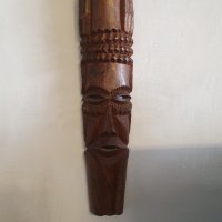 Оригинални дървени африкански маски. Купувани през 1986г. от Мозамбик. По 80лв./бр.  ( Голямата 110л, снимка 4 - Декорация за дома - 40998312