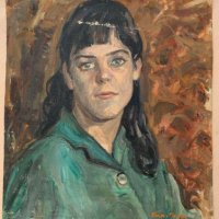 СИМЕОН ГЛОГИНКОВ (1919 - 1997) масло/платно портрет, снимка 1 - Картини - 33839932
