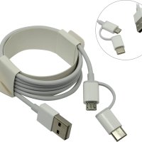 XIAOMI Mi 2in1 кабел USB (А) - micro USB / Type C, 100см - SJV4082TY, снимка 6 - USB кабели - 41364095