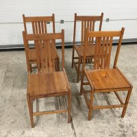 Столове, дървени - 4 броя, снимка 1 - Столове - 42523797