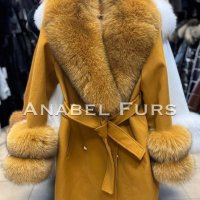 Дамско палто от естествен косъм лисица , снимка 14 - Палта, манта - 34851464