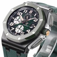 Мъжки часовник Audemars Piguet Royal Oak Offshore Green с швейцарски механизъм, снимка 4 - Луксозни - 40995142