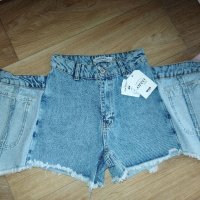 Oreo jeans къси панталонки тип пола с двойна висока талия, снимка 3 - Къси панталони и бермуди - 41602162