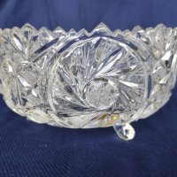 Красива купа от оловен кристал - ръчно гравирана, снимка 1 - Други - 39606156