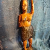 скулптура ръчно направена от Африка, снимка 2 - Антикварни и старинни предмети - 42143939