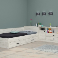 Легло Приста Мареа 2 с матрак 120/190см. с шкафове, снимка 2 - Спални и легла - 35403233
