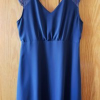 Нежна рокля цвят тъмно синьо-"SisterS", снимка 1 - Рокли - 42055566