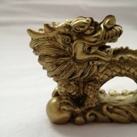Сувенир малка статуетка китайски дракон в бронзов цвят , снимка 2 - Декорация за дома - 44466472