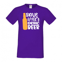 Мъжка тениска Save Water Drink Beer 5,Бира,Бирфест,Beerfest,Подарък,Изненада,Рожден Ден, снимка 13 - Тениски - 36387465