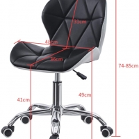 Ергономичен офис стол в черно и бяло МОДЕЛ 213, снимка 5 - Столове - 36065640