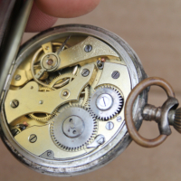 Джобен сребърен часовник, снимка 6 - Джобни - 44558744