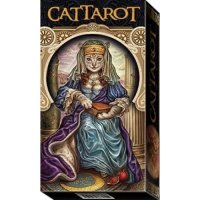 карти таро LOSCARABEO CATTAROT нови Влезте в този уникален и прекрасен свят на котки, герои и символ, снимка 1 - Карти за игра - 35860789